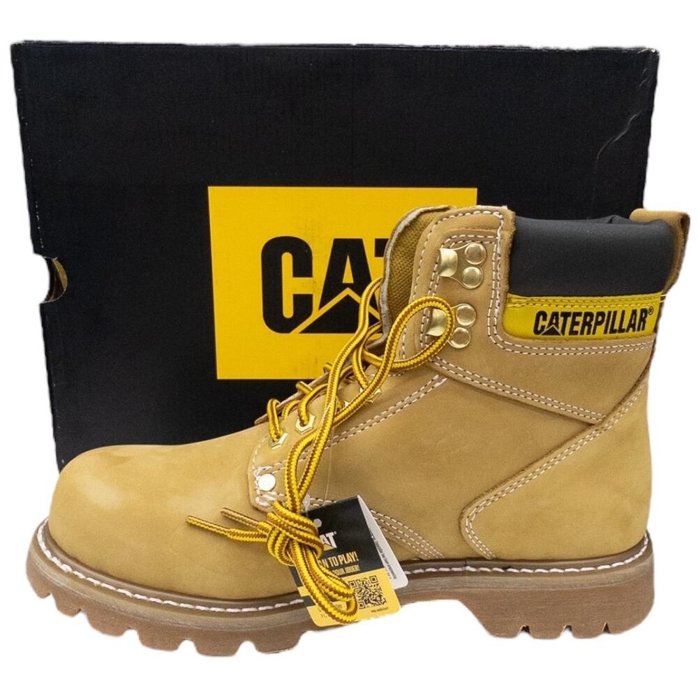 Caterpillar Second Shift Work Boots Men's Size 11 Honey Tan Soft Toe P70042